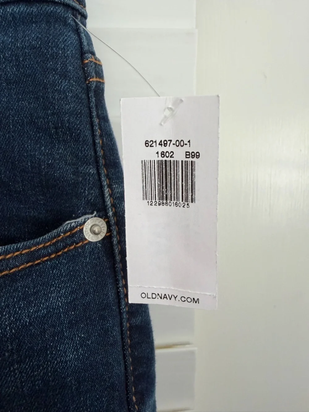 Old Navy Dark Blue Skinny Distressed Jeans - Picture 3 of 5